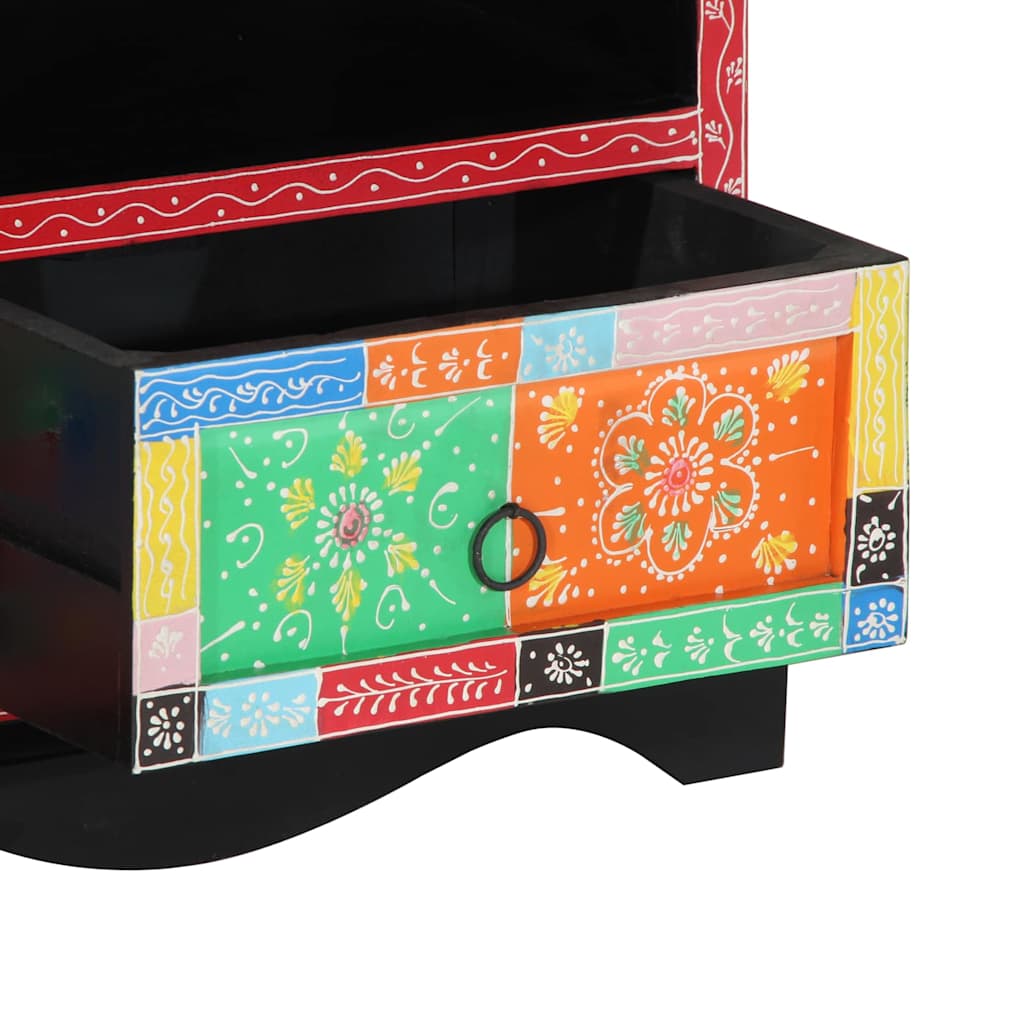 TV Cabinet Multicolour 80 x 35 x 50 cm Solid Mango Wood