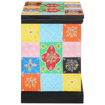 TV Cabinet Multicolour 80 x 35 x 50 cm Solid Mango Wood