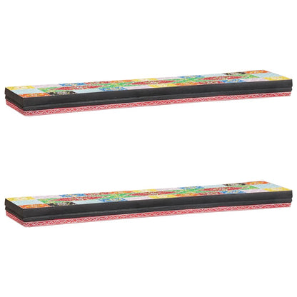 Wall Shelves Multicolour 100 x 20 x 6 cm Solid Mango Wood