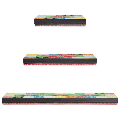 Wall Shelves 3 pcs Multicolour 100 x 20 x 6 cm Solid Mango Wood