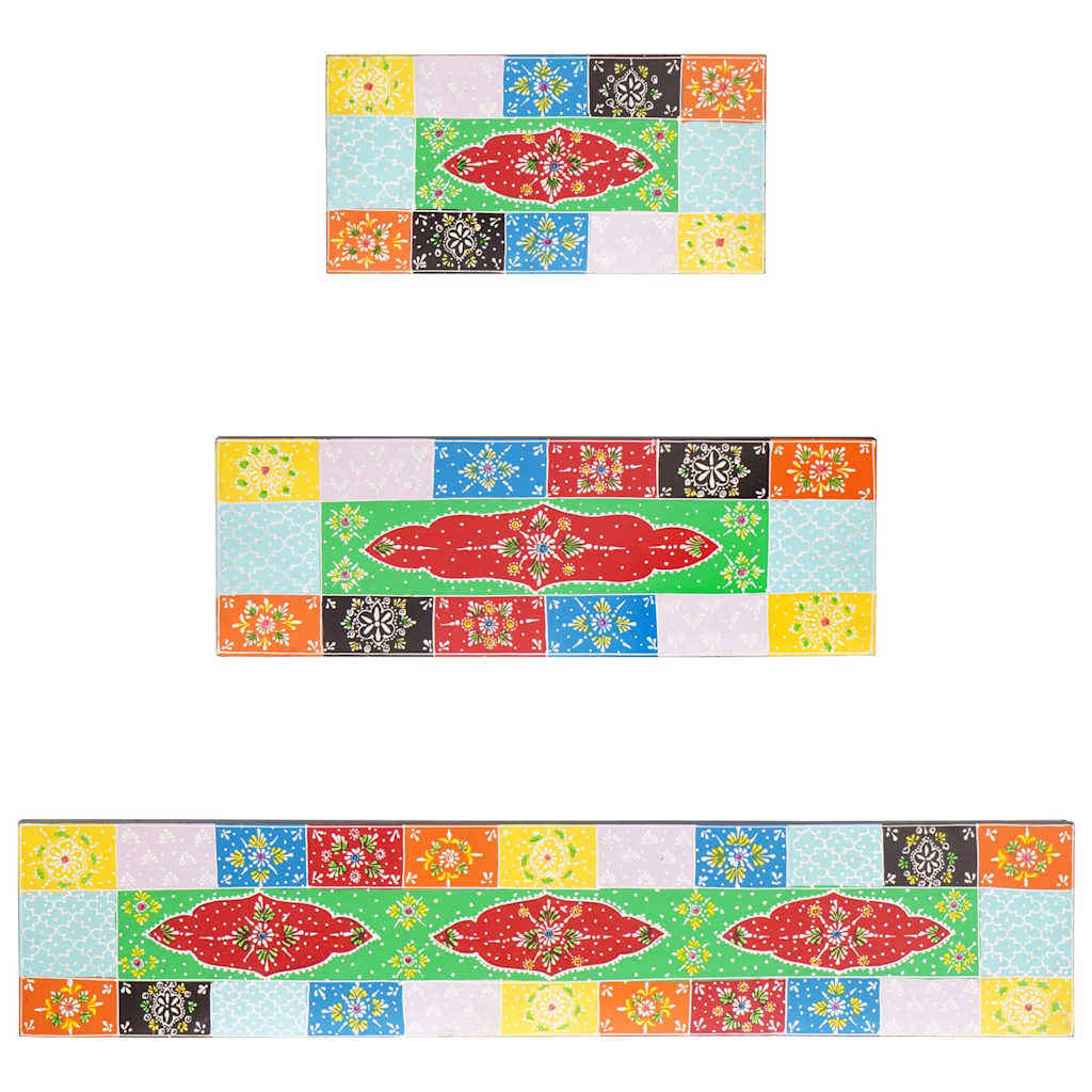 Wall Shelves 3 pcs Multicolour 100 x 20 x 6 cm Solid Mango Wood