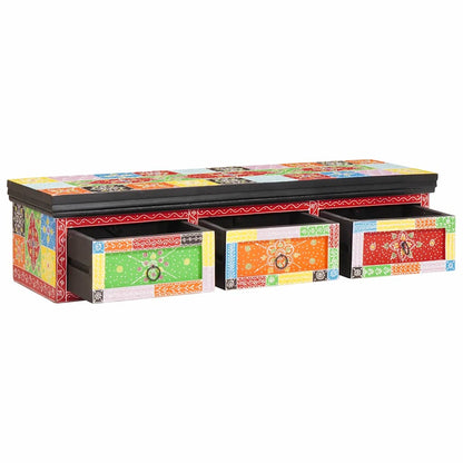 TV Cabinet Multicolour 100 x 30 x 24 cm Solid Mango wood