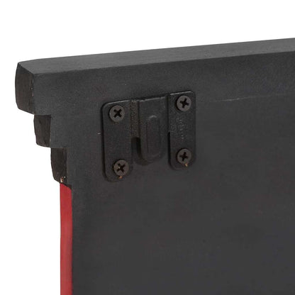 Coat Rack Black 80 x 25 x 2 cm Solid Mango Wood