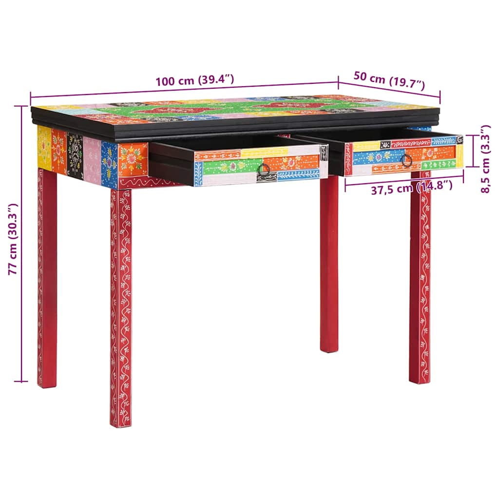Writing Desk with Drawer Multicolour 100 x 50 x 77 cm