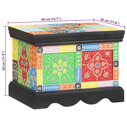 Storage Box Multicolour 40 x 30 x 30 cm Solid Mango wood