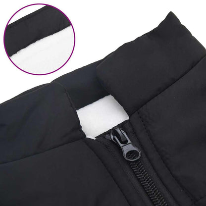 Dog Coat with Harness Waterproof Reflective Black S