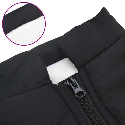 Dog Coat with Harness Waterproof Reflective Black XL