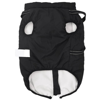 Dog Coat with Harness Waterproof Reflective Black 3XL