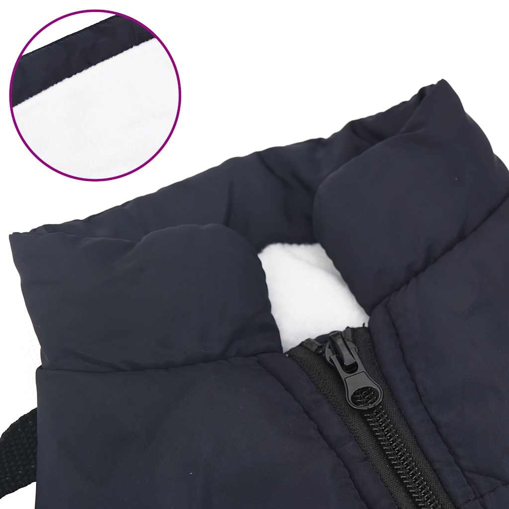 Dog Coat with Harness Waterproof Reflective Navy Blue L