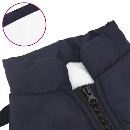 Dog Coat with Harness Waterproof Reflective Navy Blue L