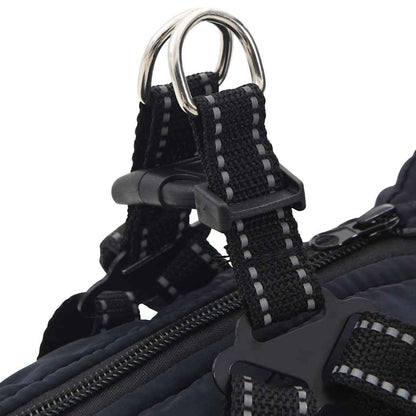 Dog Coat with Harness Waterproof Reflective Navy Blue L