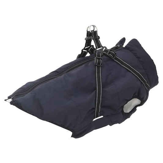 Dog Coat with Harness Waterproof Reflective Navy Blue 5XL
