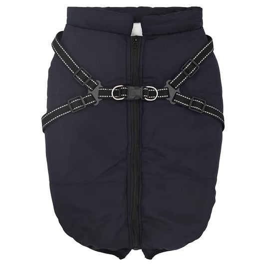 Dog Coat with Harness Waterproof Reflective Navy Blue 6XL
