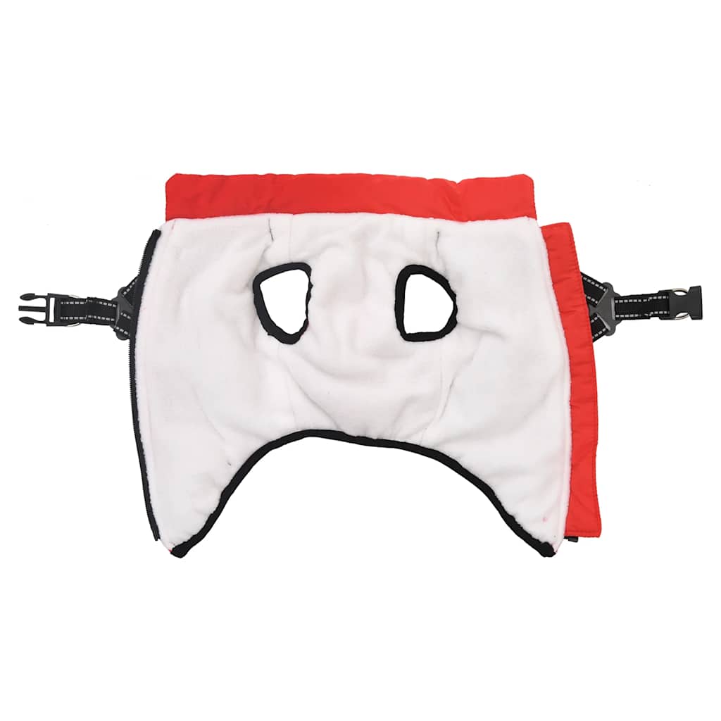 Dog Coat with Harness Waterproof Reflective Red M