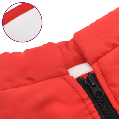 Dog Coat with Harness Waterproof Reflective Red M