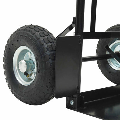 Extendable Hand Trolley Black and Red 57 x 46 x 113 cm Steel