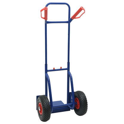 Extendable Hand Trolley Blue and Red 49.5 x 53 x 114 cm Steel