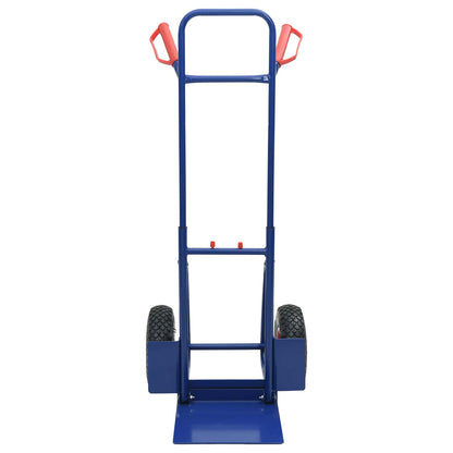 Extendable Hand Trolley Blue and Red 49.5 x 53 x 114 cm Steel