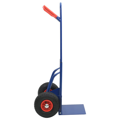 Extendable Hand Trolley Blue and Red 49.5 x 53 x 114 cm Steel