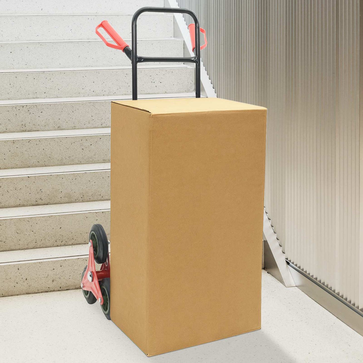 Hand Trolley Black and Red 64.5 x 49.5 x 114 cm Steel