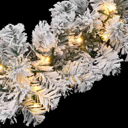 Christmas Garland with LED Lights Green 10 m PVC