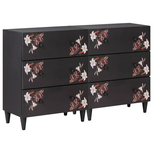 Storage Cabinets 2 pcs 120 x 33 x 75 cm Solid Mango Wood