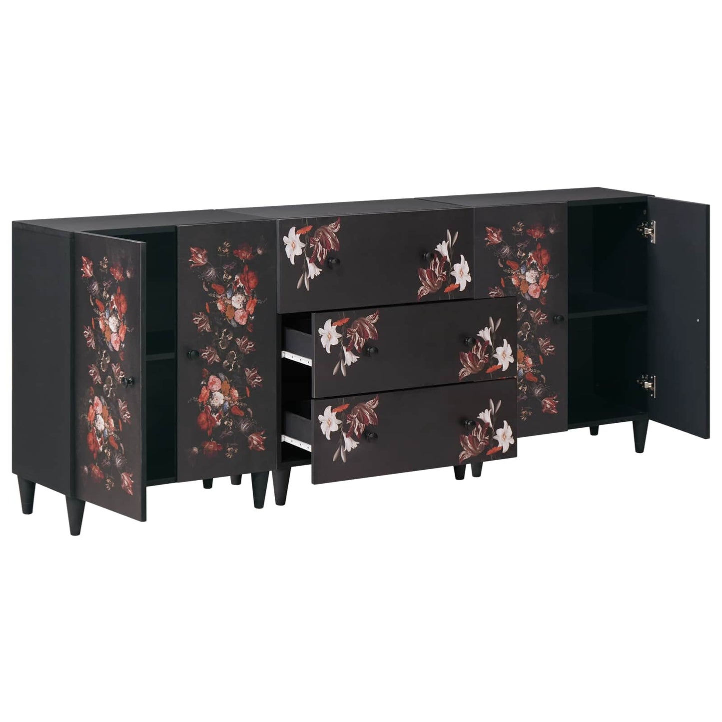 Storage Cabinets 3 pcs Pattern Pattern 180 x 33 x 75 cm
