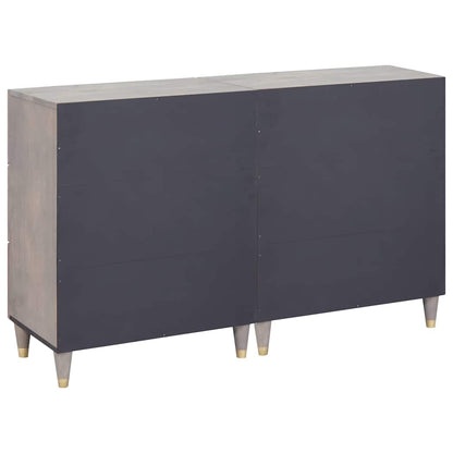 Sideboard 2 pcs Grey 60 x 33 x 75 cm Solid Mango Wood