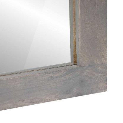 Bathroom Cabinet Set Wall-mounted 2 pcs Grey Solid Mango Wood