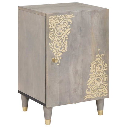 Bathroom Cabinet Set with Drawer 5 pcs Grey Solid Mango Wood