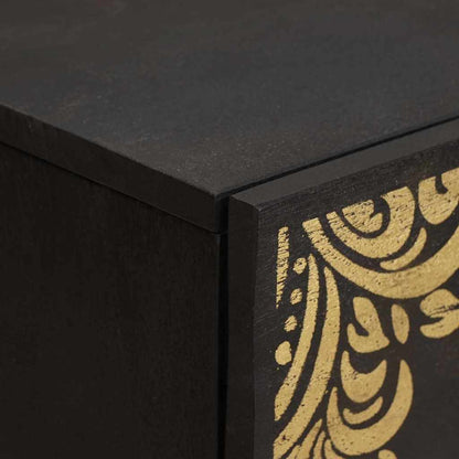 Sideboard 2 pcs Black 60 x 33 x 75 cm Solid Mango Wood
