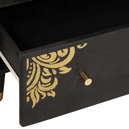 Sideboard 2 pcs Black 60 x 33 x 75 cm Solid Mango Wood