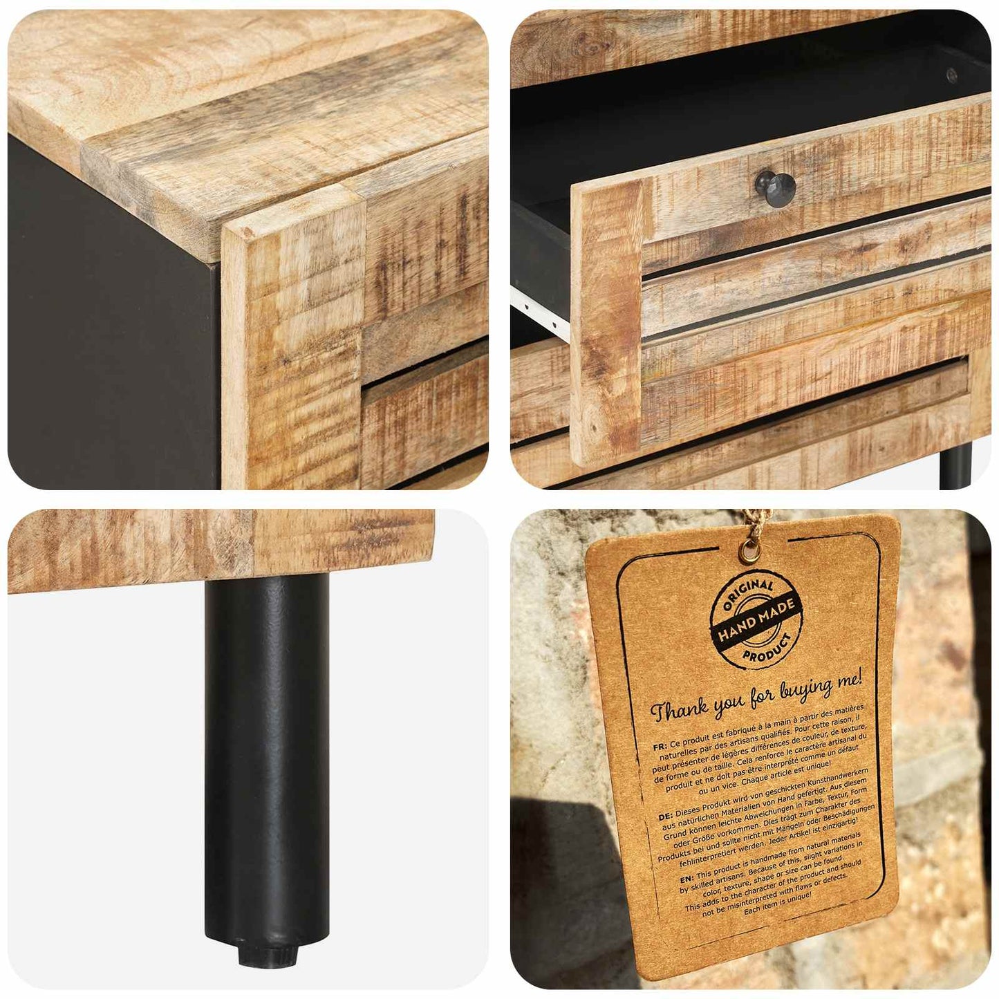Storage Cabinets 2 pcs 120 x 33 x 75 cm Solid Mango Wood