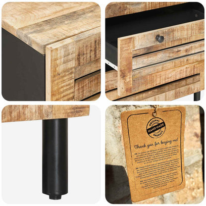 Storage Cabinets 2 pcs 120 x 33 x 75 cm Solid Mango Wood