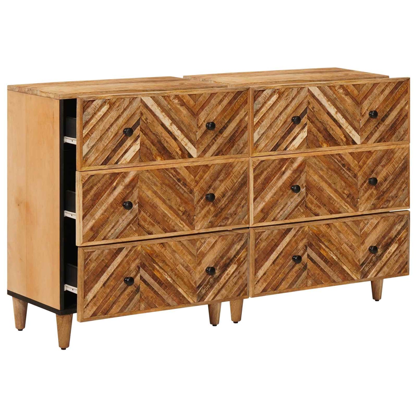 Storage Cabinets 2 pcs Brown 60 x 33.5 x 75 cm Solid Mango Wood