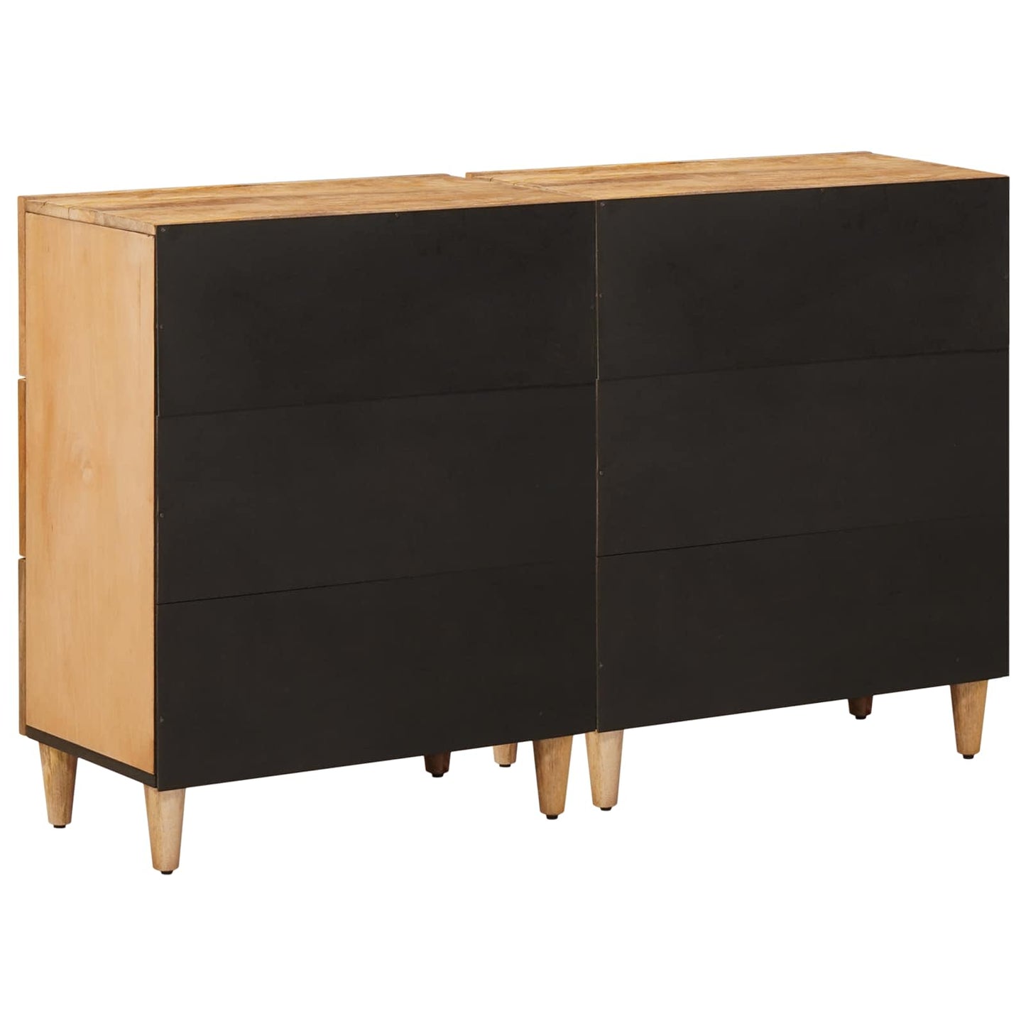 Storage Cabinets 2 pcs Brown 60 x 33.5 x 75 cm Solid Mango Wood