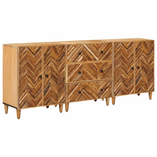 Storage Cabinets 3 pcs Brown 60 x 33.5 x 75 cm Solid Mango Wood