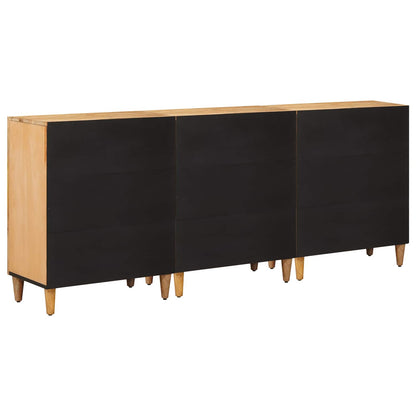 Storage Cabinets 3 pcs 60 x 33.5 x 75 cm Solid Mango Wood Brown
