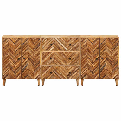 Storage Cabinets 3 pcs 60 x 33.5 x 75 cm Solid Mango Wood Brown