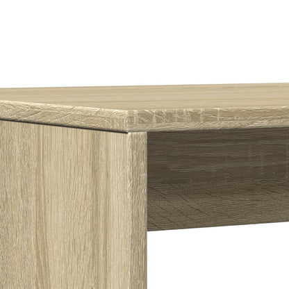 3 Piece Dining Table and Bench set Sonoma Oak Engineered Wood