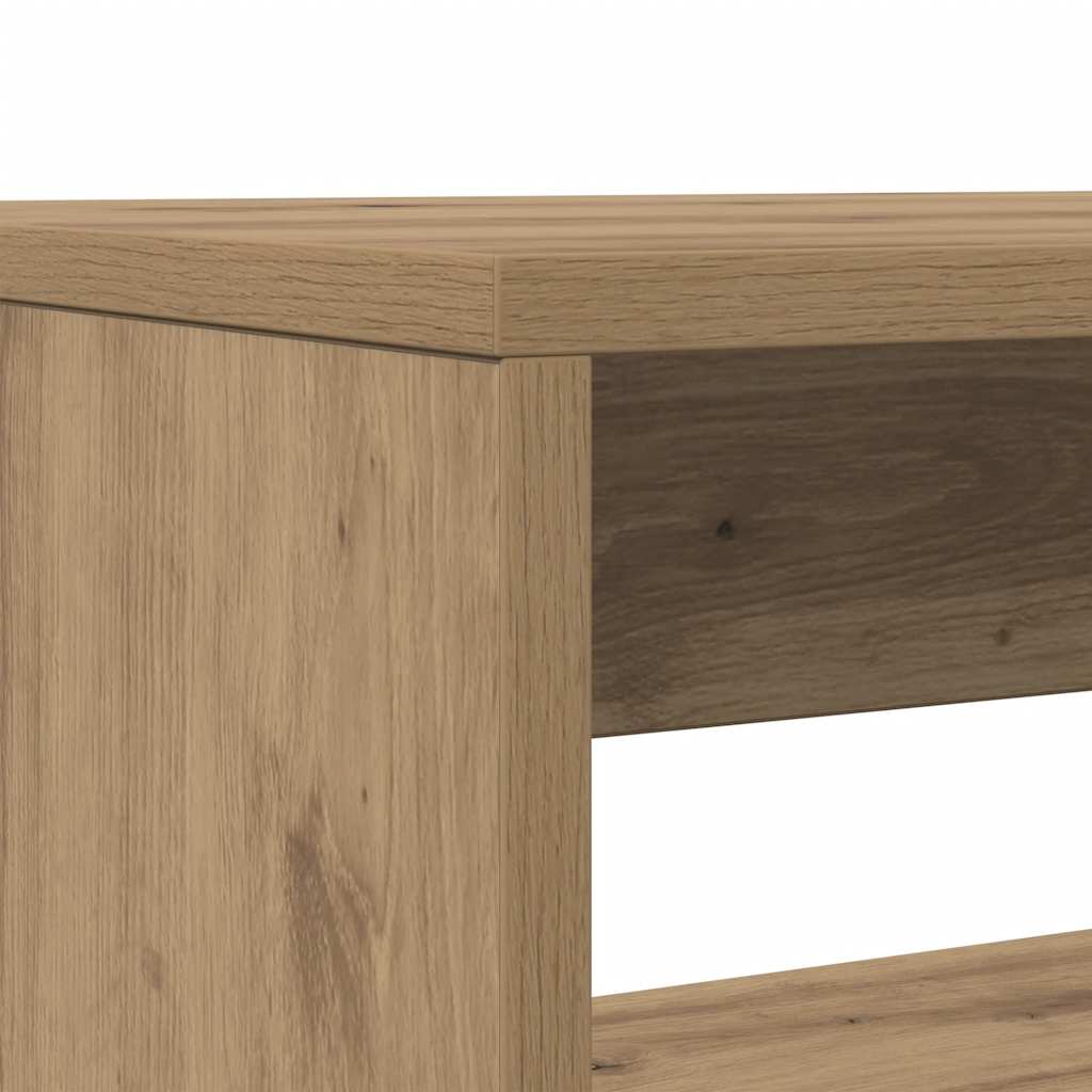 3 Piece Dining Table and Bench set Atisian Oak Engineered Wood