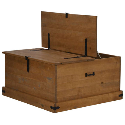 Storage Chest HALDEN 91x91x47 cm Solid Wood Pine
