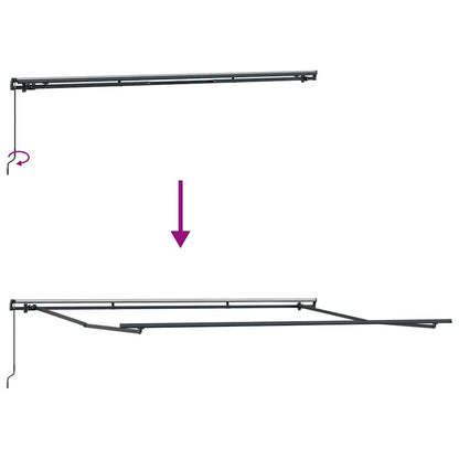 Manual Retractable Awning Burgundy 400x300 cm