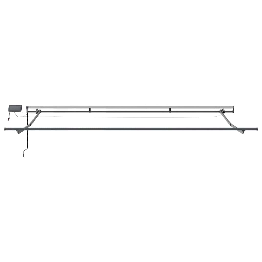 Manual Retractable Awning with LEDs Burgundy 500x300 cm