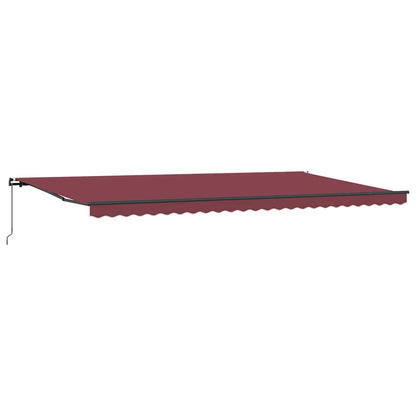 Manual Retractable Awning Burgundy 600x300 cm