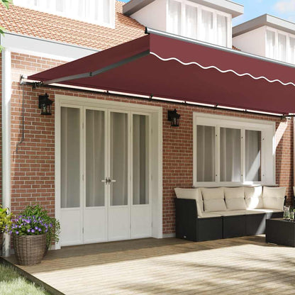 Manual Retractable Awning Burgundy 600x300 cm