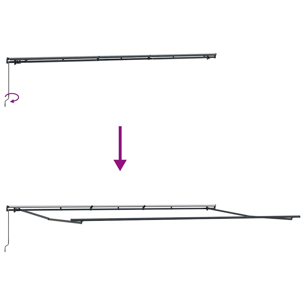 Manual Retractable Awning Burgundy 600x300 cm