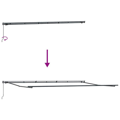 Manual Retractable Awning Burgundy 600x300 cm