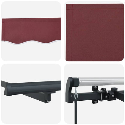 Manual Retractable Awning Burgundy 600x300 cm