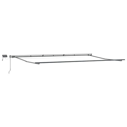 Manual Retractable Awning with LEDs Burgundy 600x300 cm